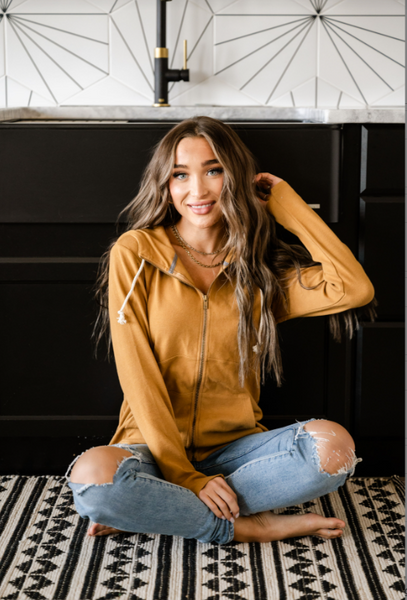 Ampersand Ave Full Zip Maple