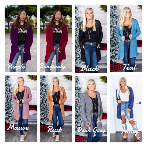 Bonnie Waffle Fall Cardigan