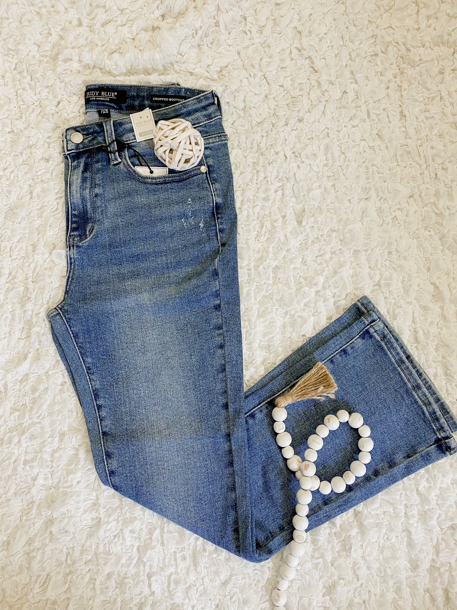 Judy Blue Mid Rise Demi Crop Bootcut