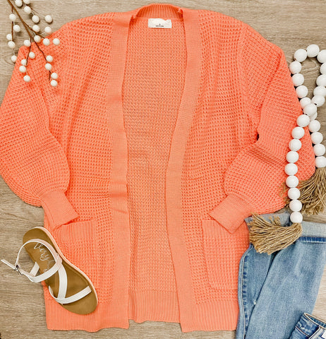Spring Waffle Cardigan