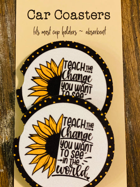 Teacher Car Coasters