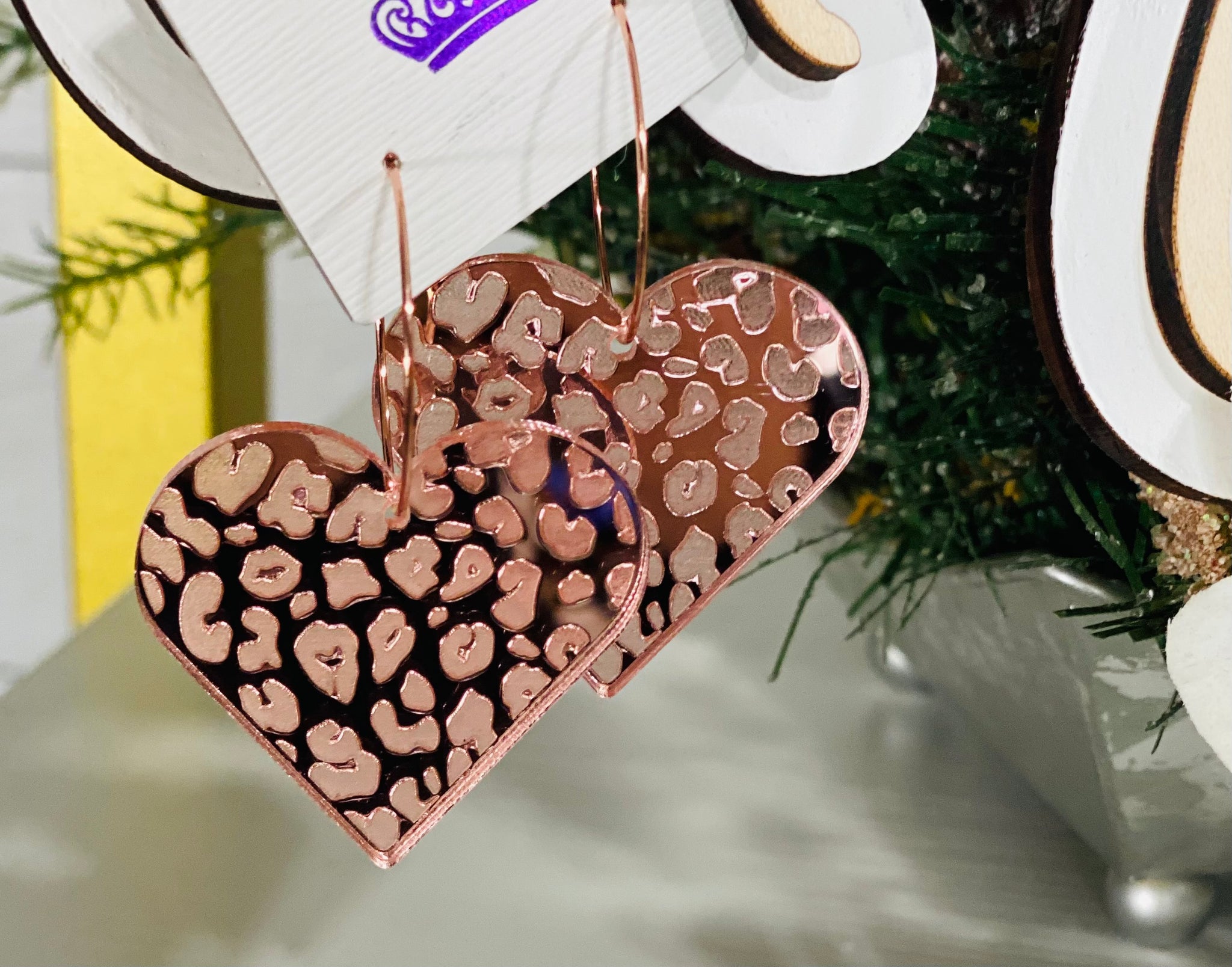 Acrylic Heart Earrings