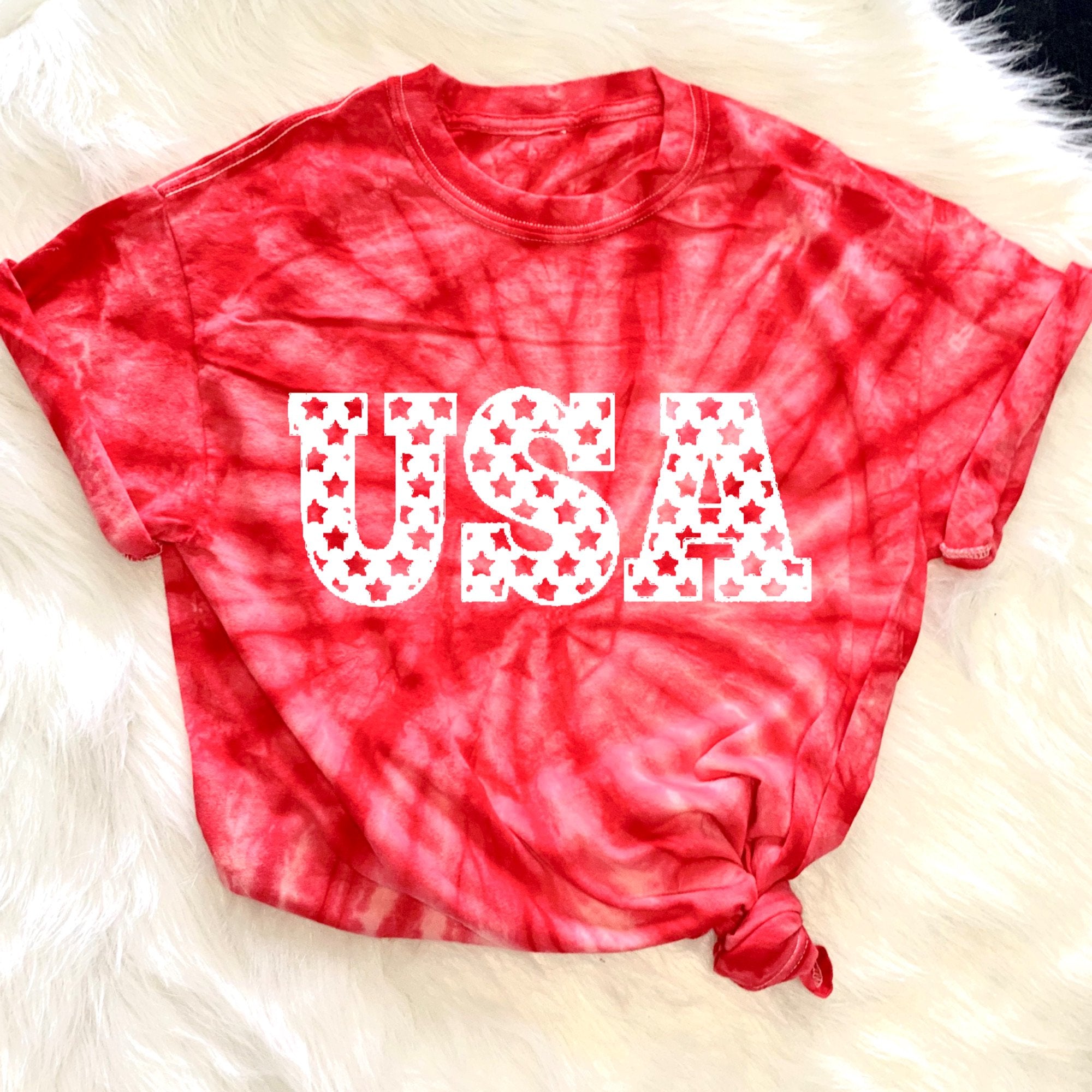 Red USA Tie Dye