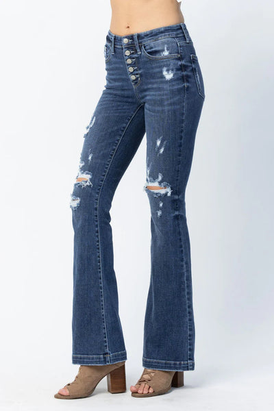 Judy Blue Buttons Away Flare