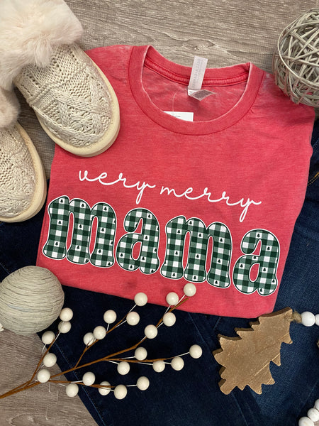 Very Merry Mama Burnout Tee