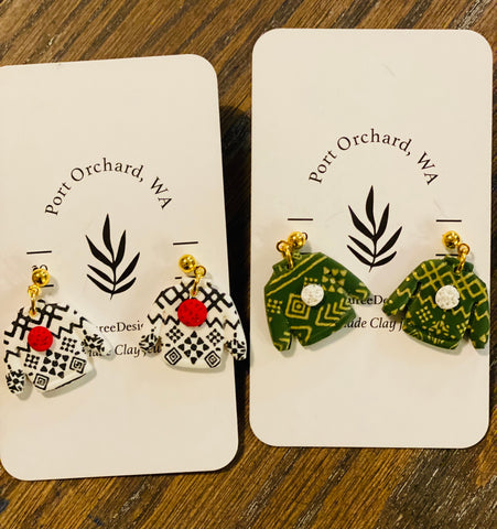 JL Designs Sweater Earrings