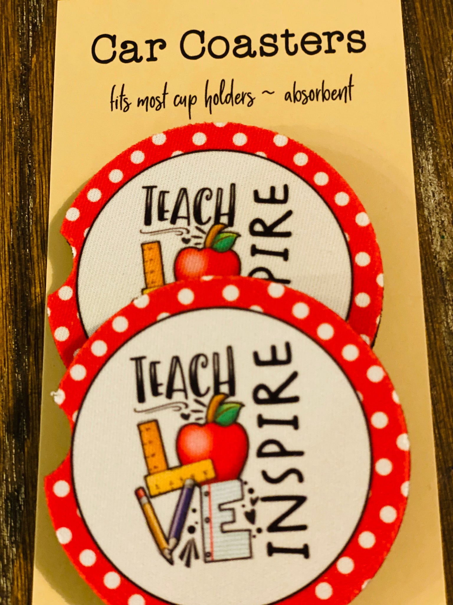 Teacher Car Coasters