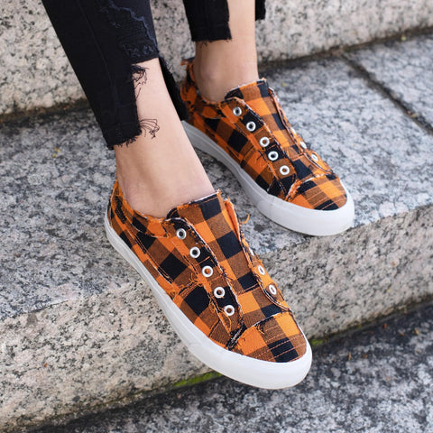 Halloween Plaid Corky Play