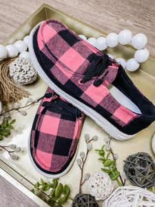 Holly Boat Shoe Pink Plaid STEAL