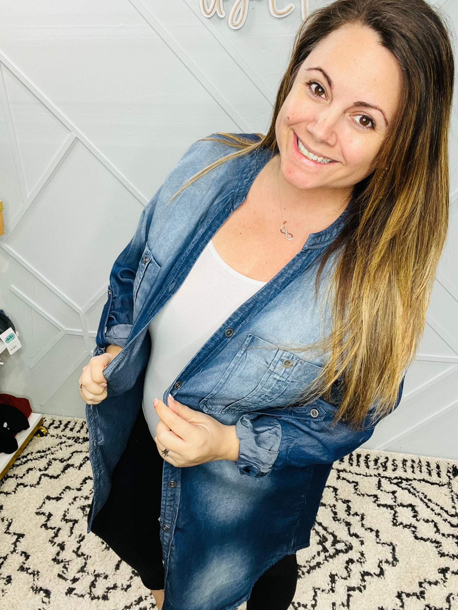 Chambray Cardigan