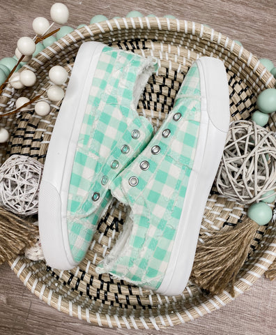 Play Sneaker Gingham Mint