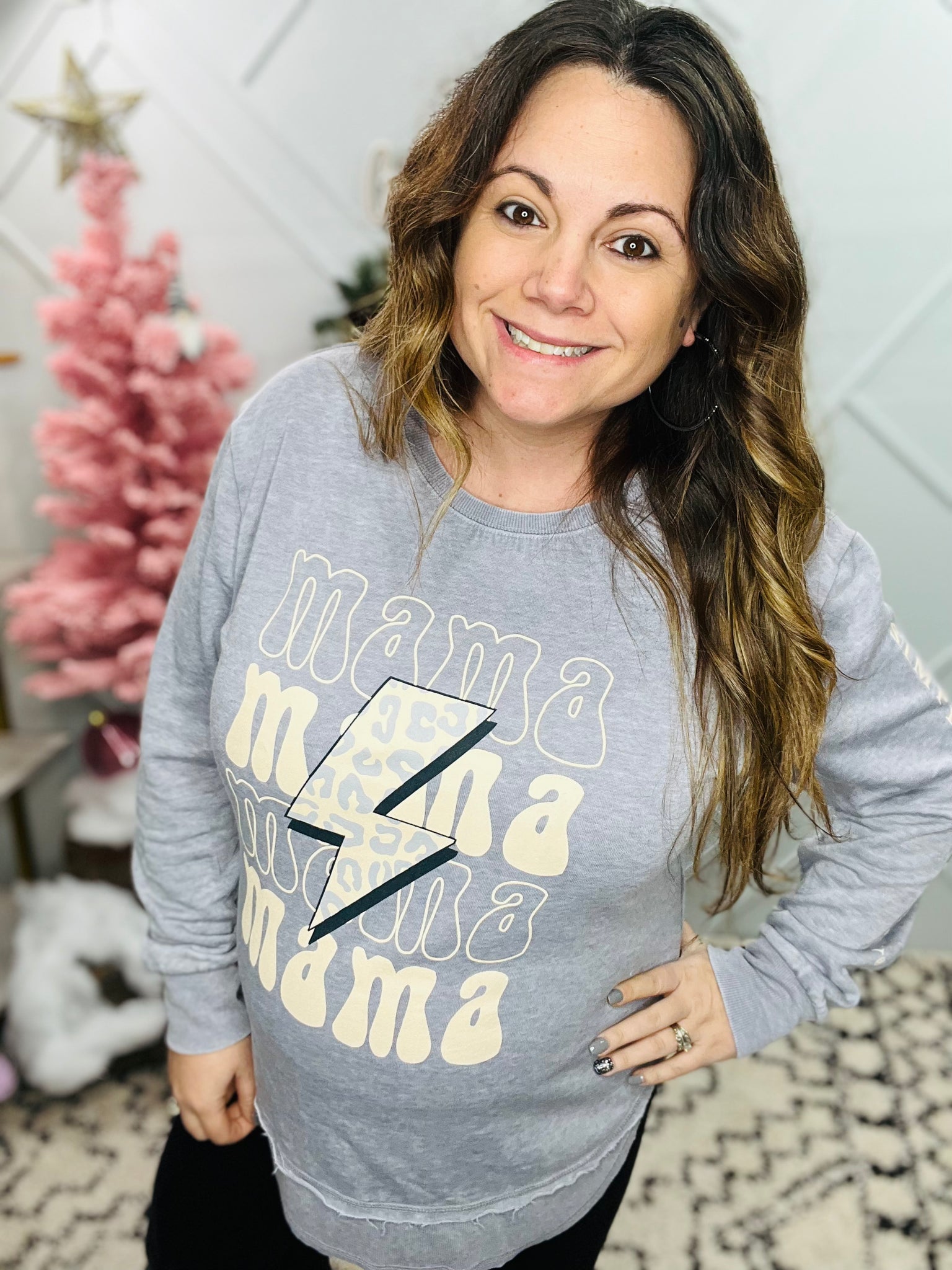 Mama Bolt Crew Pullover