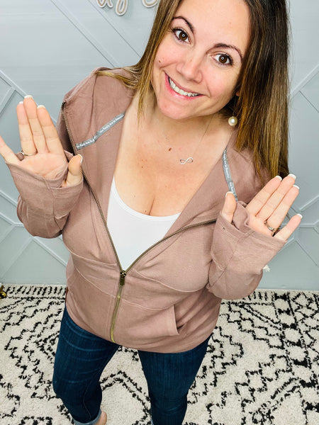 Ampersand Ave Dusty Mauve Full Zip