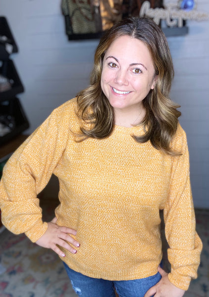 Heathered Sweater Mustard