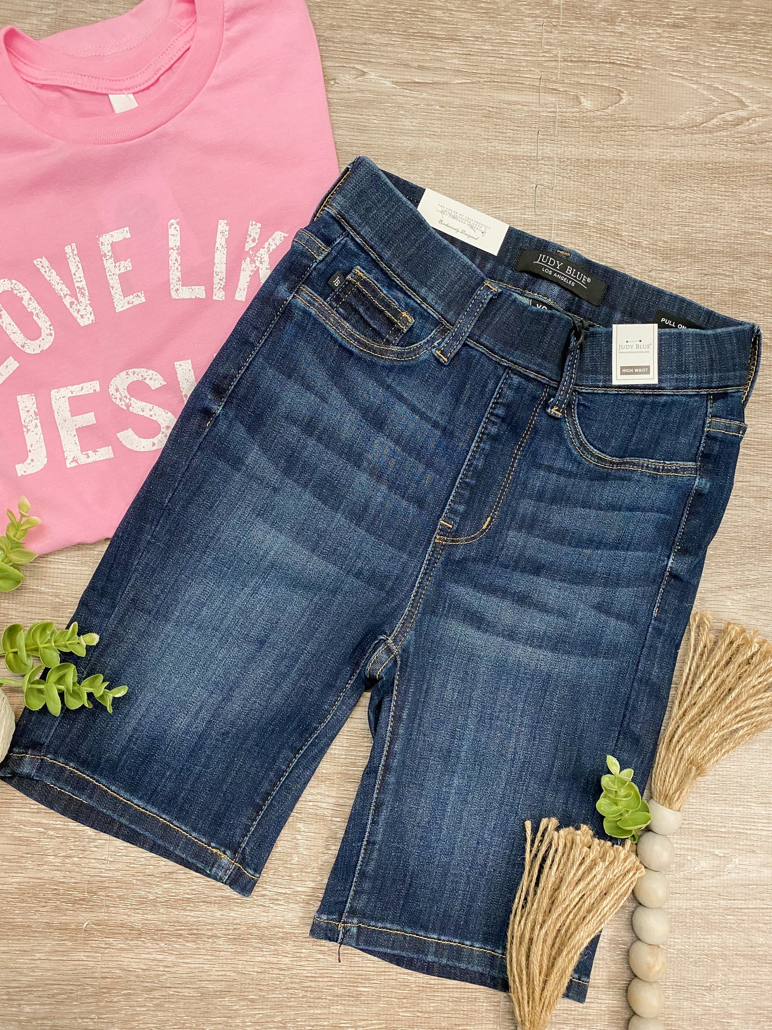 Judy Blue Biker Bermuda Pull On