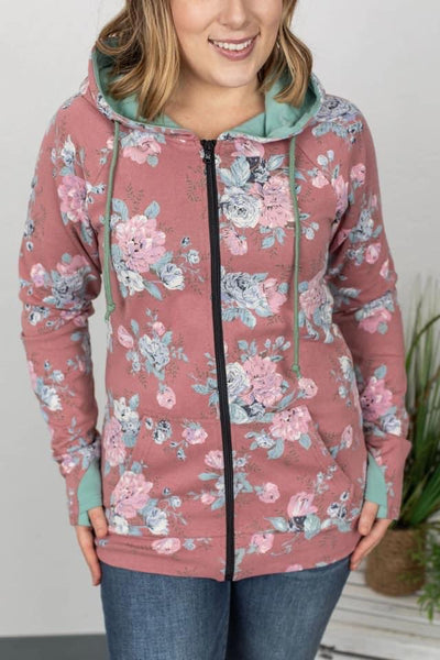 Floral Sage Full Zip