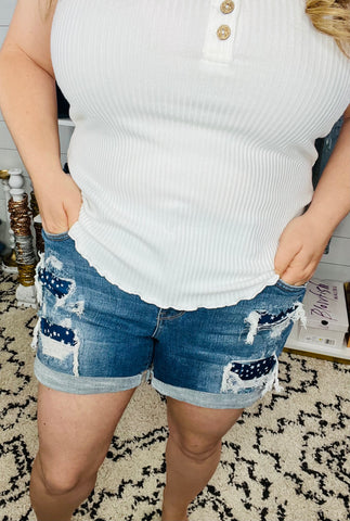 Judy Blue Up in Stars Shorts