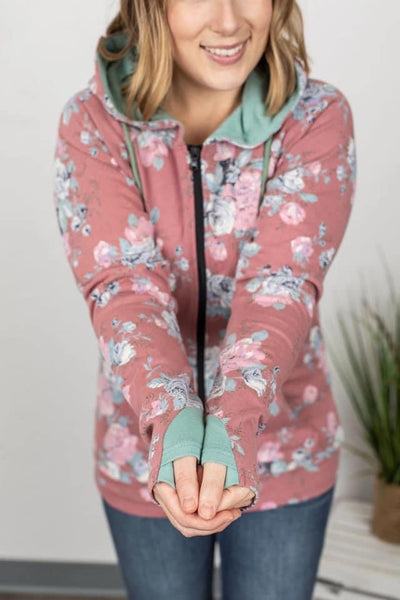 Floral Sage Full Zip