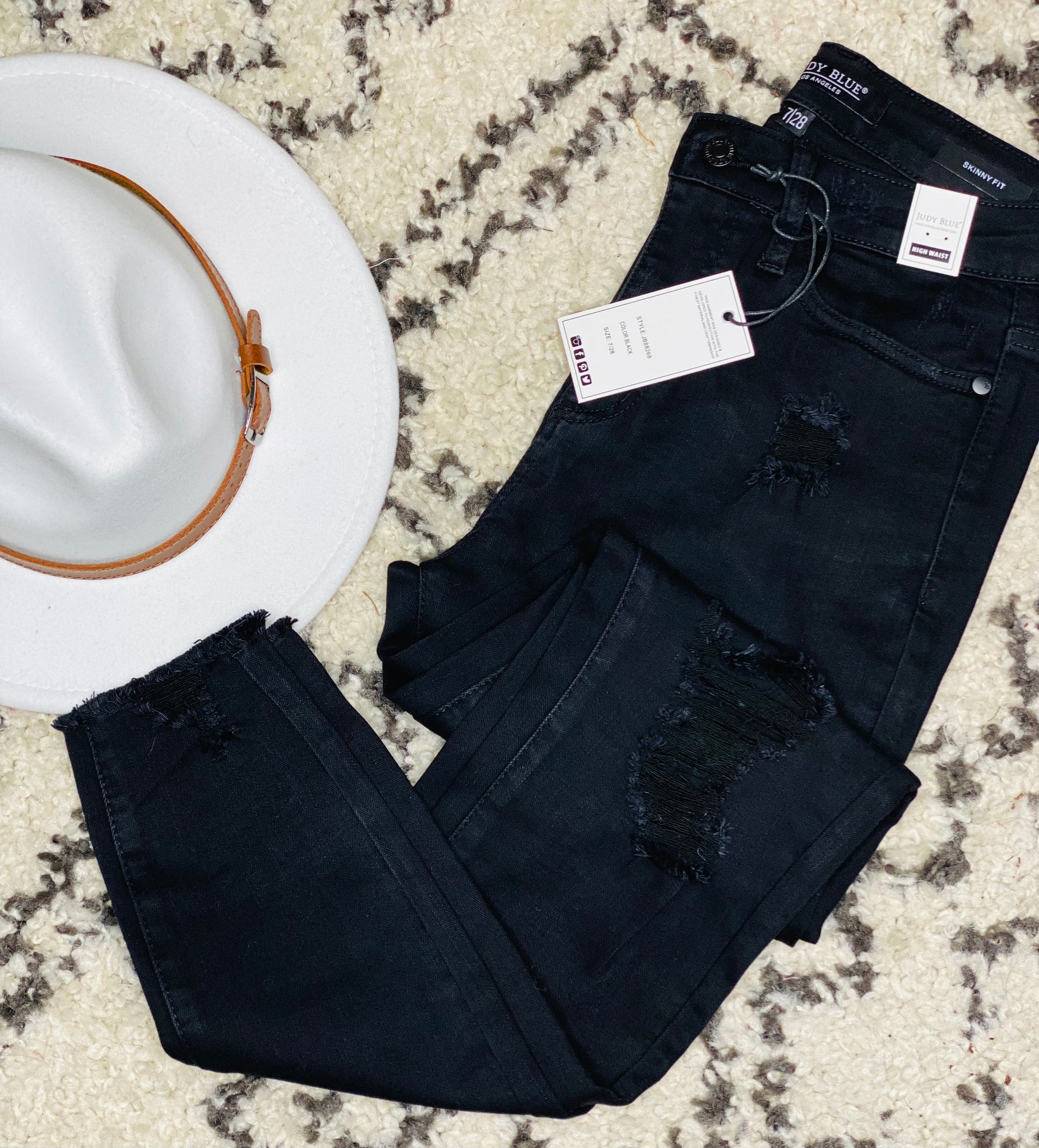 Judy Blue Black Skinny Distressed