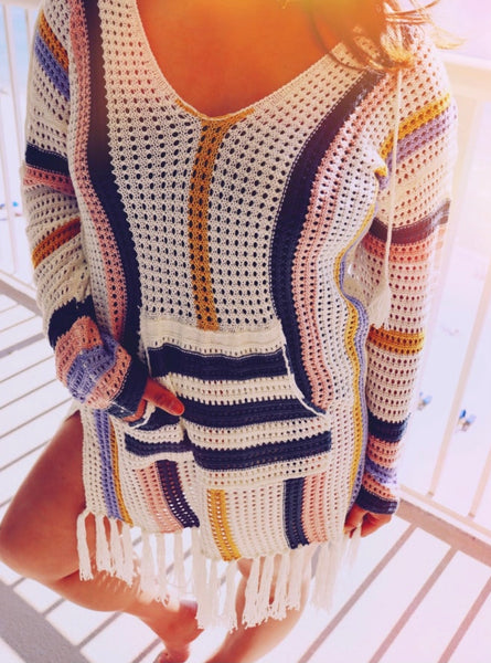 Boho Getaway Knit Coverup