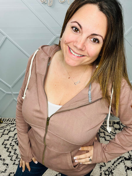Ampersand Ave Dusty Mauve Full Zip