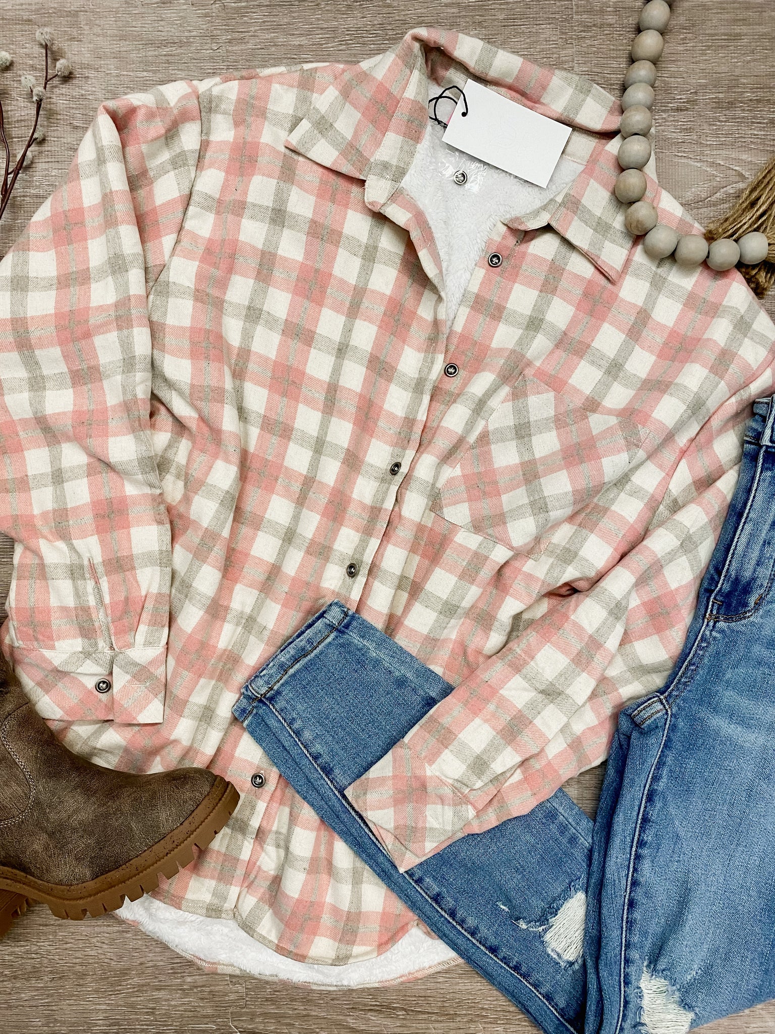 Blushin Sherpa Flannel Jacket
