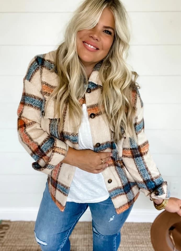 Noa Plaid Shacket Preorder