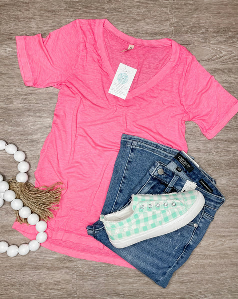 Burnout V-neck Tee