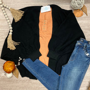 Black Basic Cardigan