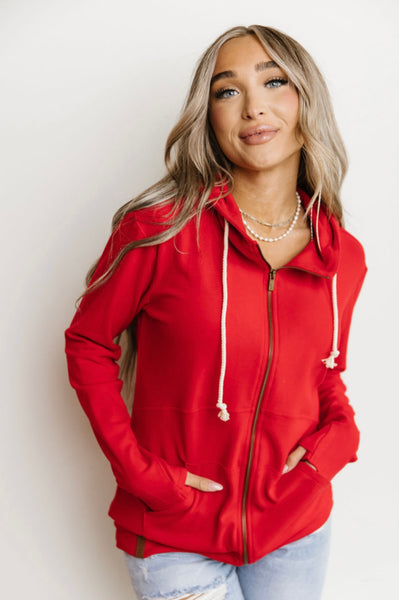 Ampersand Ave Performance Fleece Full Zip Scarlet Red