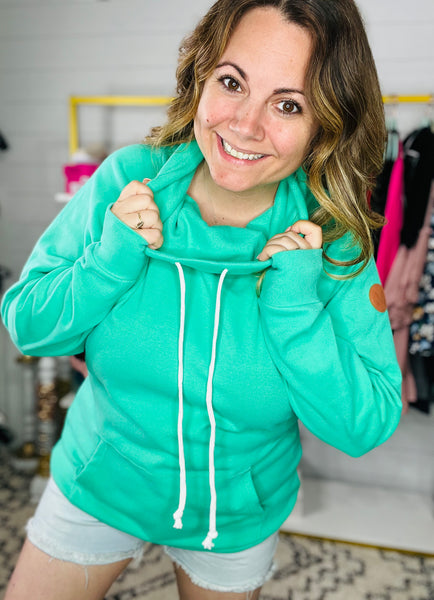 Cowlneck Sweatshirt Aqua