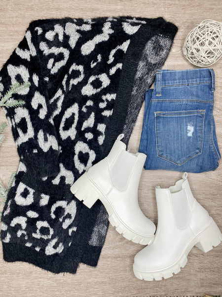 Fuzzy Leo Cardigan