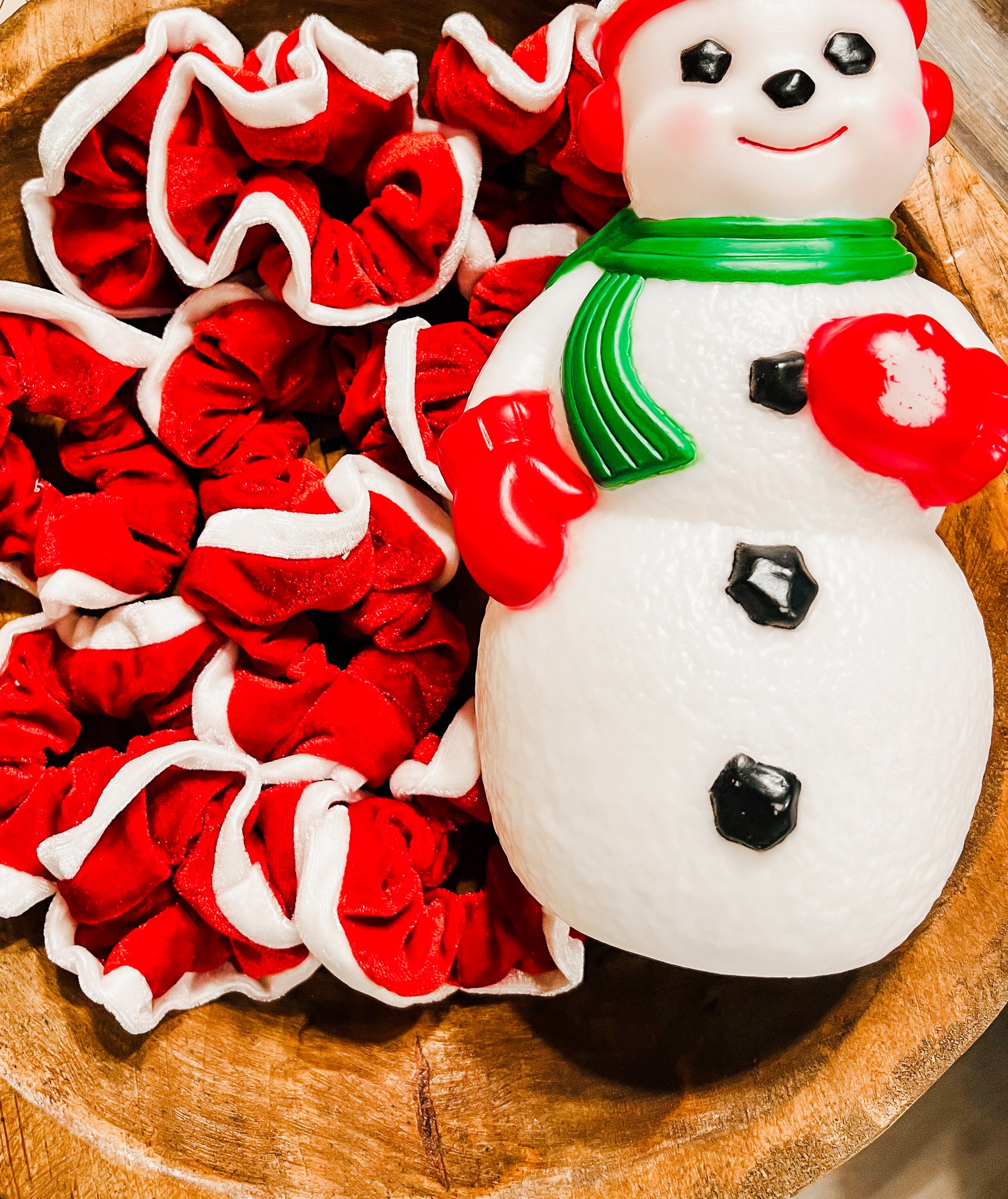 Velvet Santa Scrunchies