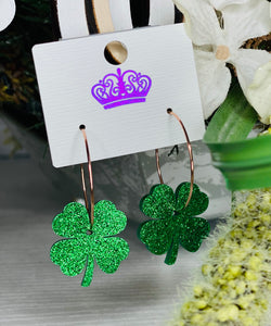 Shamrock Acrylic Earrings
