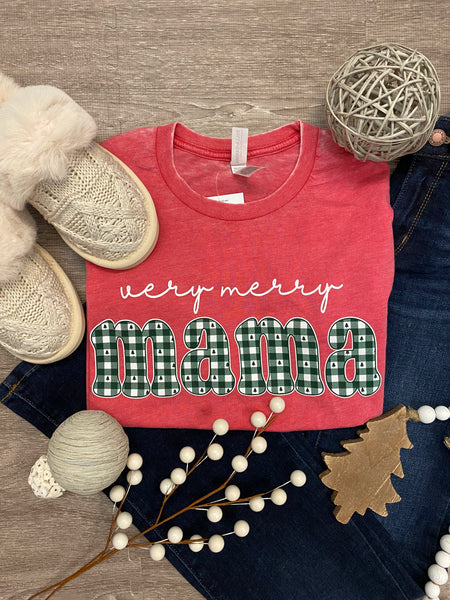 Very Merry Mama Burnout Tee