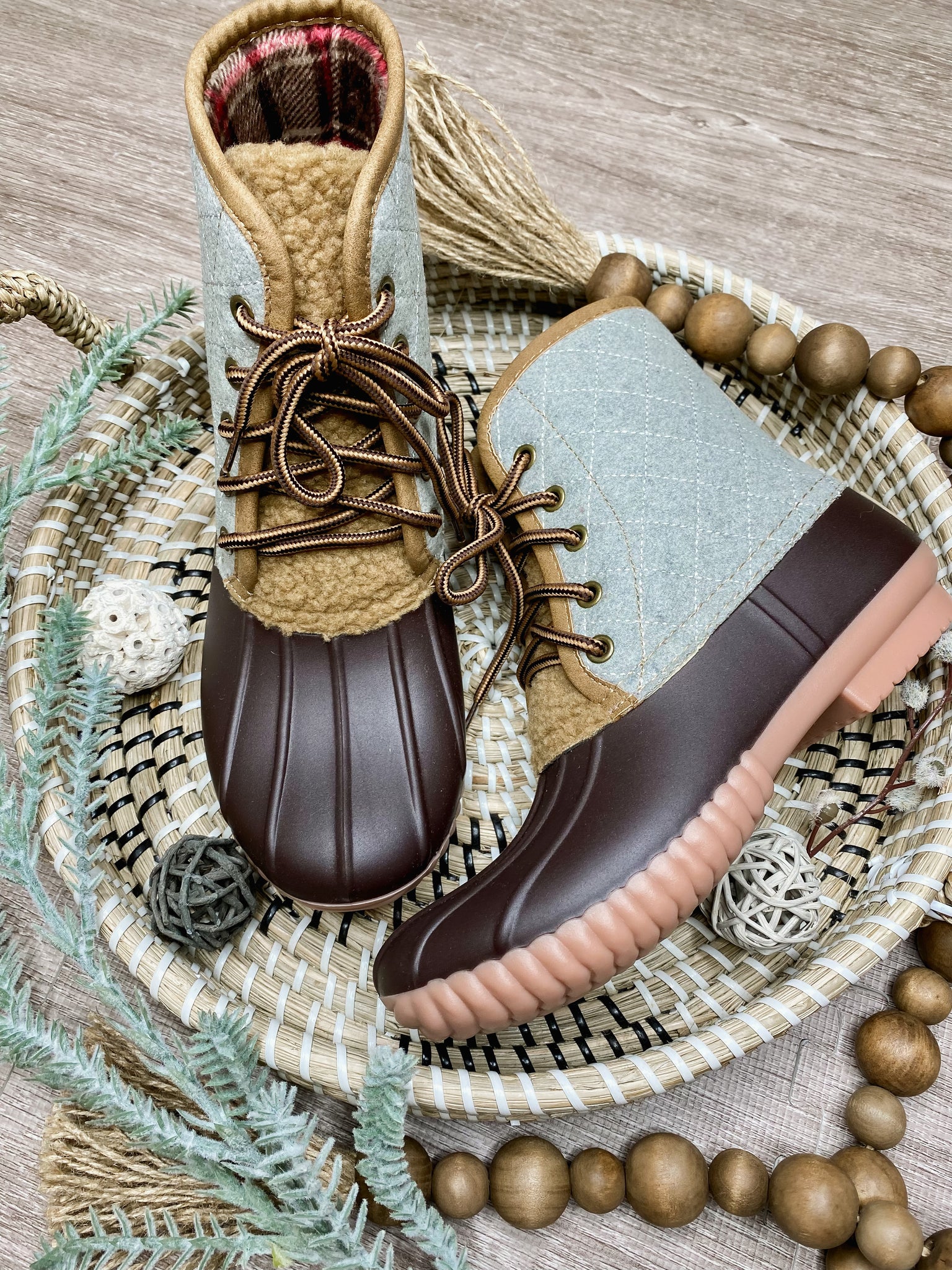 Quilted Duck Boots