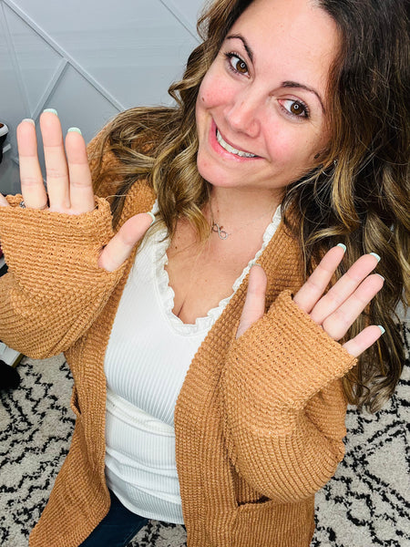 Bonnie Waffle Fall Cardigan