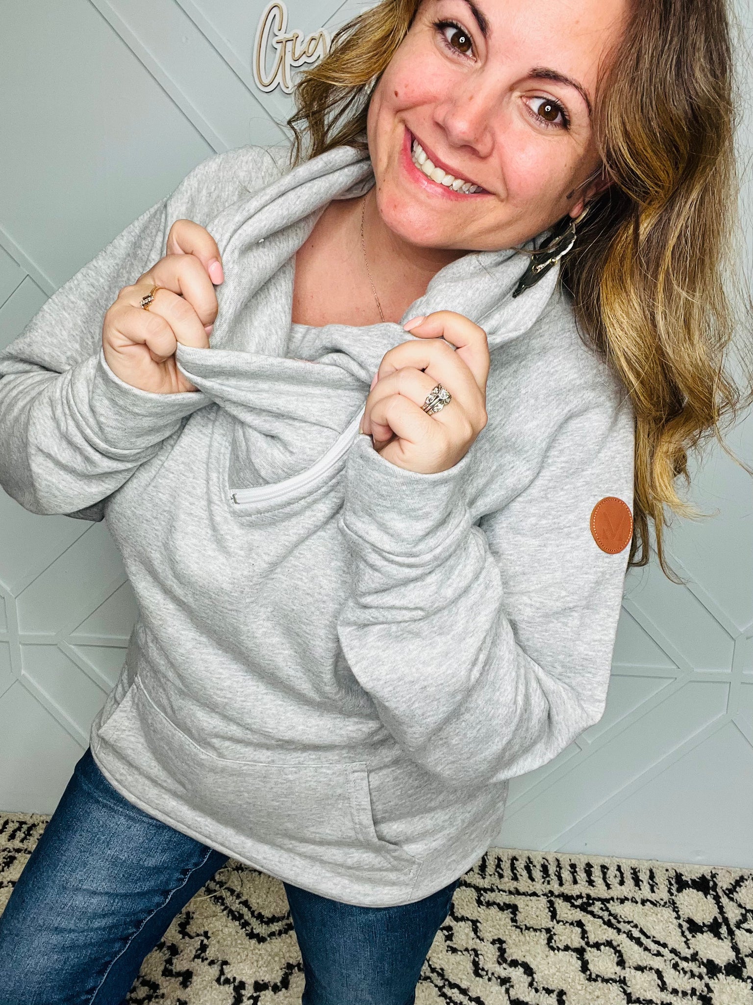Zipcowl Sweatshirt Grey