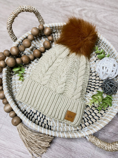 Solid Cable Beanie