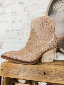 Blingin' Back Bootie Rose Gold