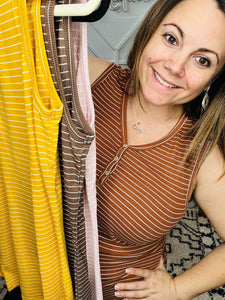 Striped Henley Tank