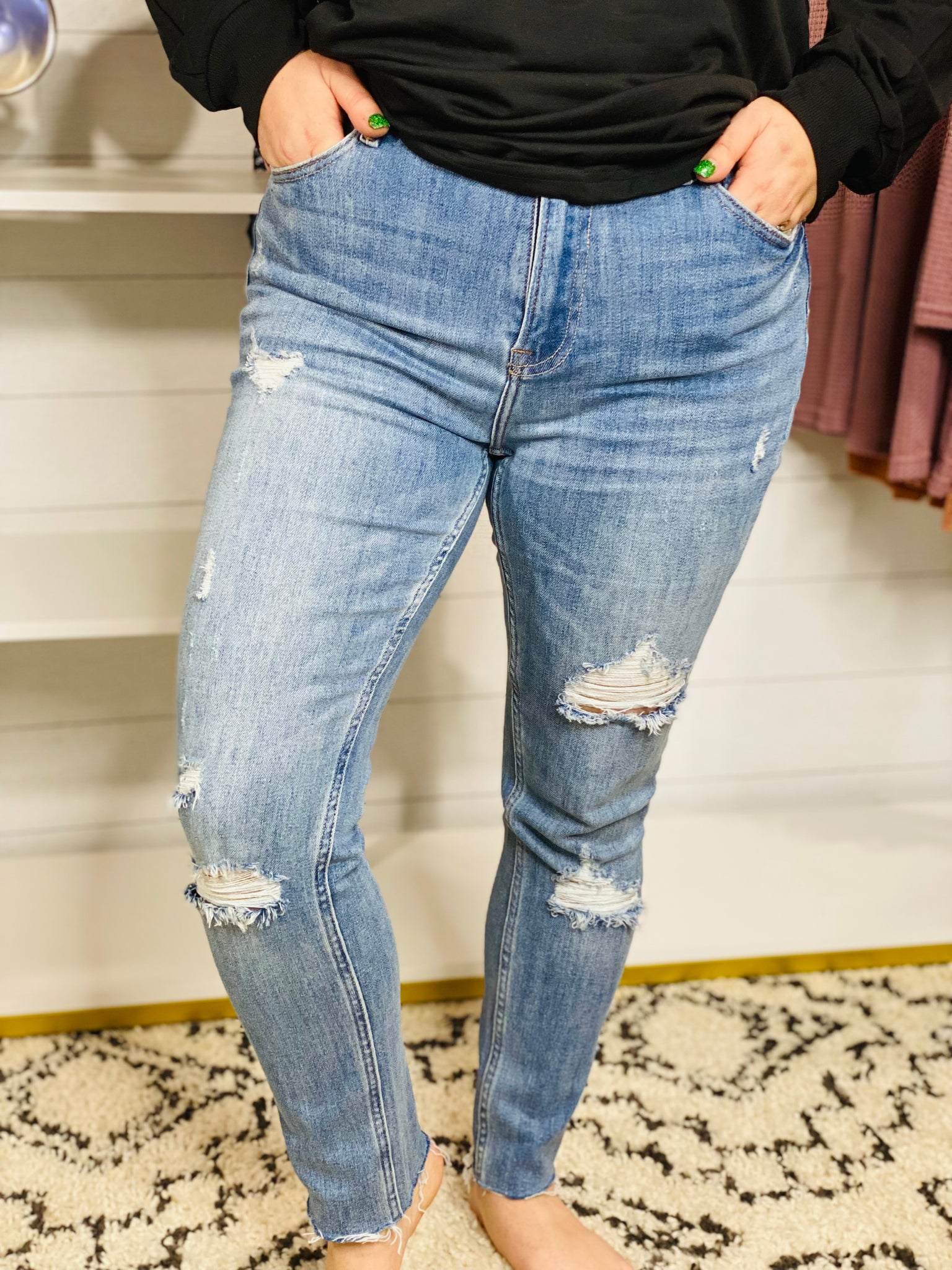 Risen Distressed Relaxed Skinny
