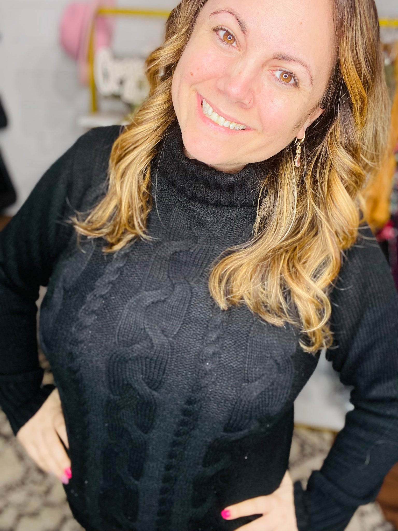 Cable Turtleneck