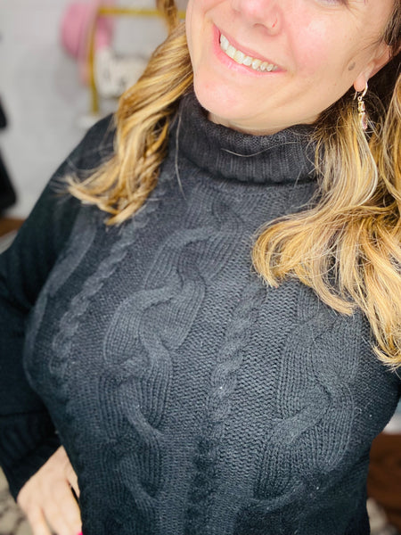 Cable Turtleneck