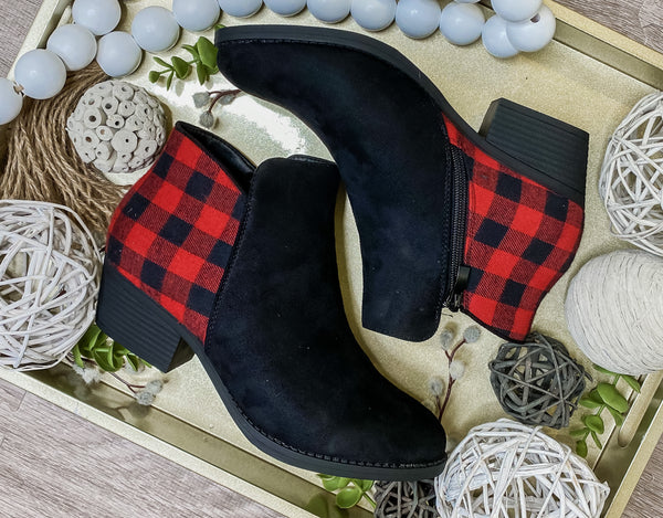 Buffalo Plaid Booties