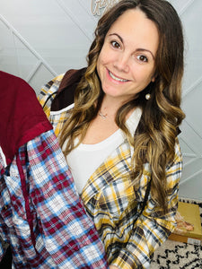 Lightweight Flannel Shacket NEW COLORS