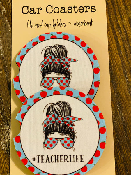 Teacher Car Coasters
