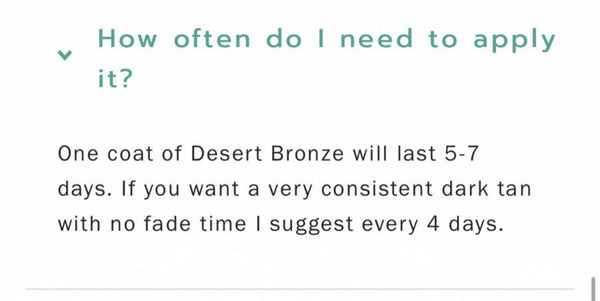 Desert Bronze Self Tanner w/ Mitt