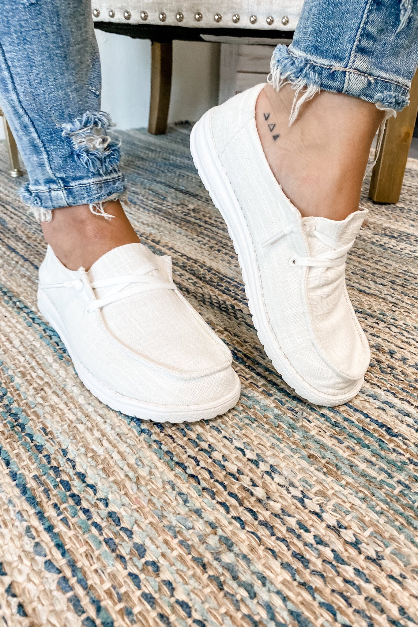 Holly Boat Shoe White