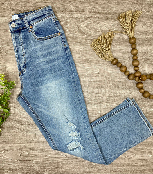 Take a Hike Hi Rise Straight Crop Jean